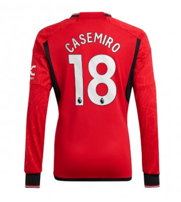 Manchester United Casemiro #18 Koszulka Podstawowych 2023-24 Długi Rękaw